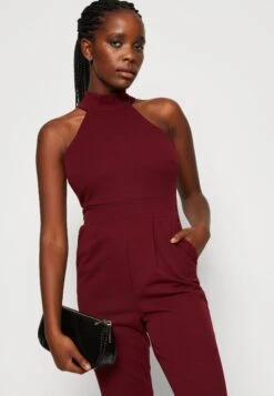 Wal G Violet Halter - Jumpsuit - Wine -Wal G 019fa28a604a44a2b62df31e795cf1f7