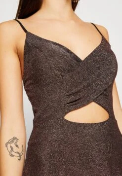 Wal G Exclusive Nye Glitter Mambo Skater - Jersey Dress - Bronze -Wal G 01ce8b34fbc4400586c2e3c8cfbf816b