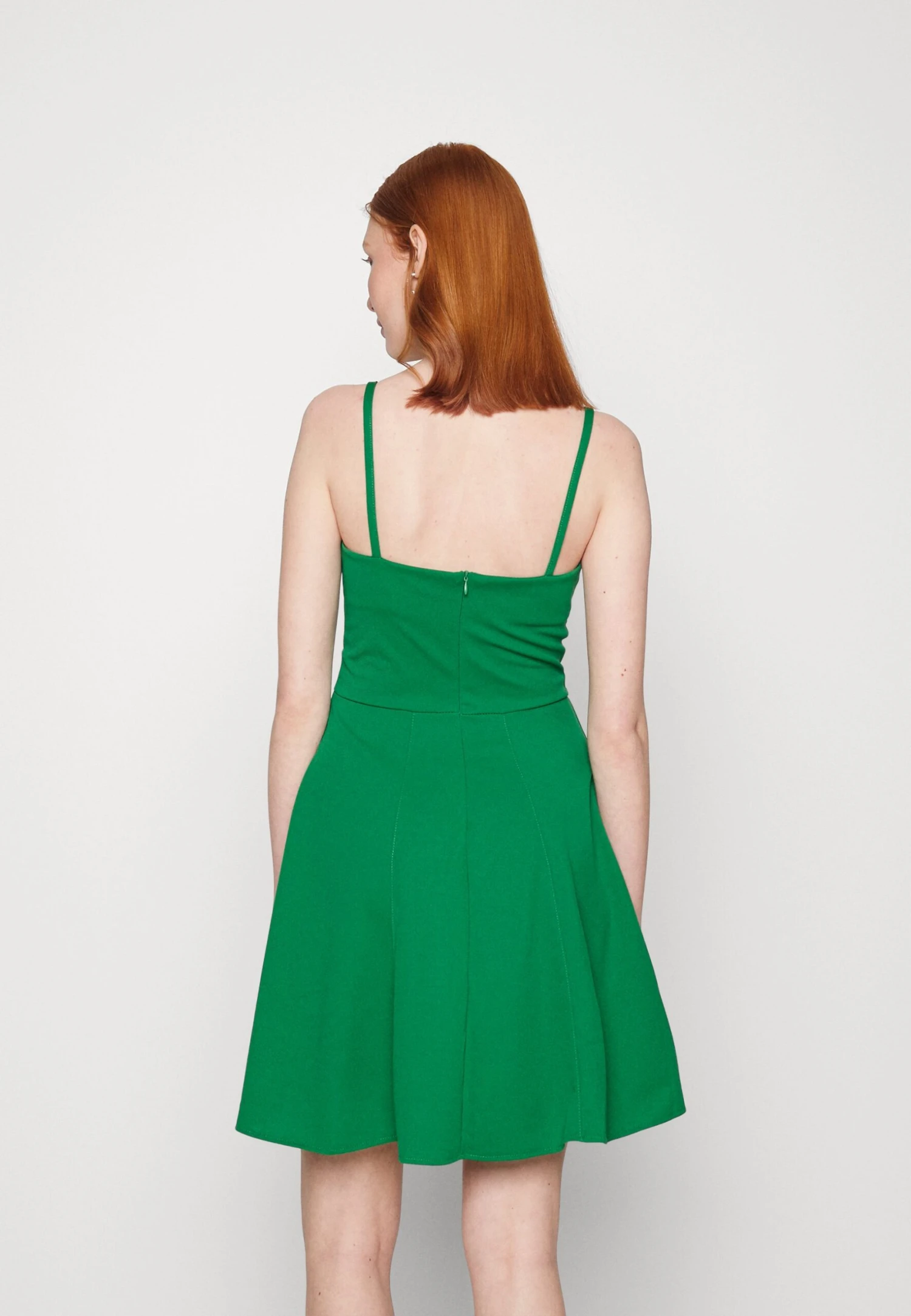 Wal G Vincent Skater Dress - Jersey Dress - Leaf Green 3 Wal G Vincent Skater Dress - Jersey Dress - Leaf Green - Image 3
