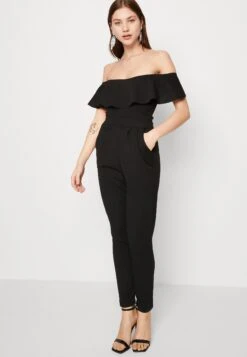 Wal G Christina Ruffle - Jumpsuit - Black -Wal G 06c0aff5e2d9464d8f56bf19bf01e5ca