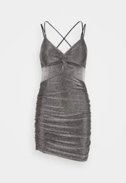 Wal G Exclusive Nye Glitter Jive - Jersey Dress - Silver -Wal G 0c10cadcdca64c21a85a10fe53a20e54