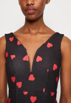 Wal G Valentines Elle Heart Skater - Jersey Dress - Black/Red -Wal G 0c93ec769f47470897ccb56d46db76c4