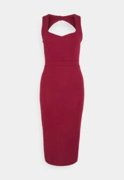 Alyona Heart Midi Dress - Jersey Dress - Berry Wine -Wal G 0e217964dab54c7b95e18133589b4ab5