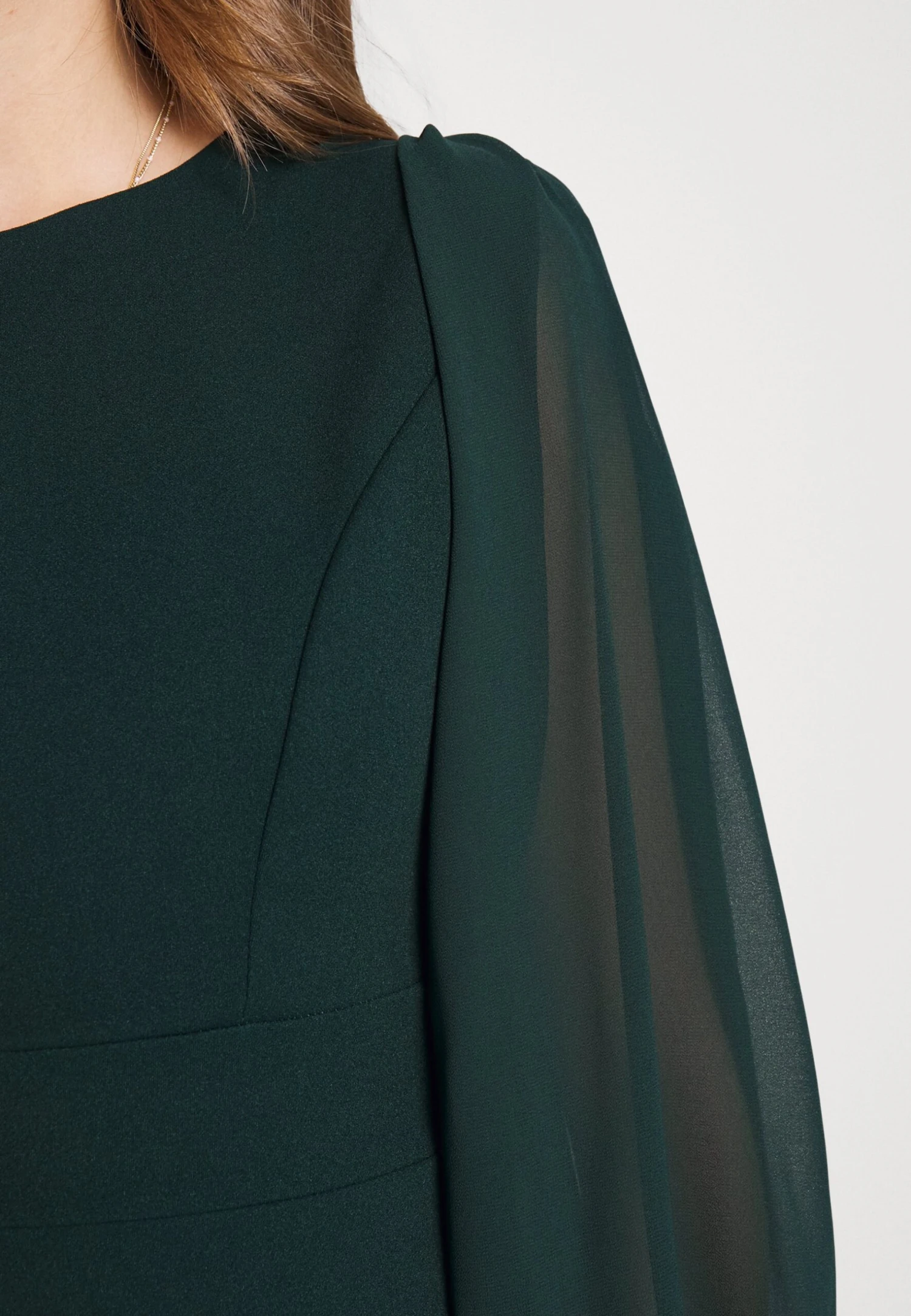 Kat Sleeve Dress - Cocktail Dress / Party Dress - Forest Green 6 Kat Sleeve Dress - Cocktail Dress / Party Dress - Forest Green - Image 6