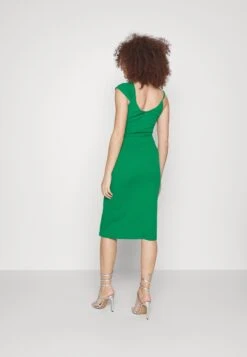 Wal G Revra One Shoulder Midi Dress - Cocktail Dress / Party Dress - Leaf Green -Wal G 14a40db978384c5ab4b883845ea0caca