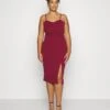 Ray Bow Midi - Shift Dress - Wine