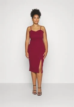 Ray Bow Midi - Shift Dress - Wine