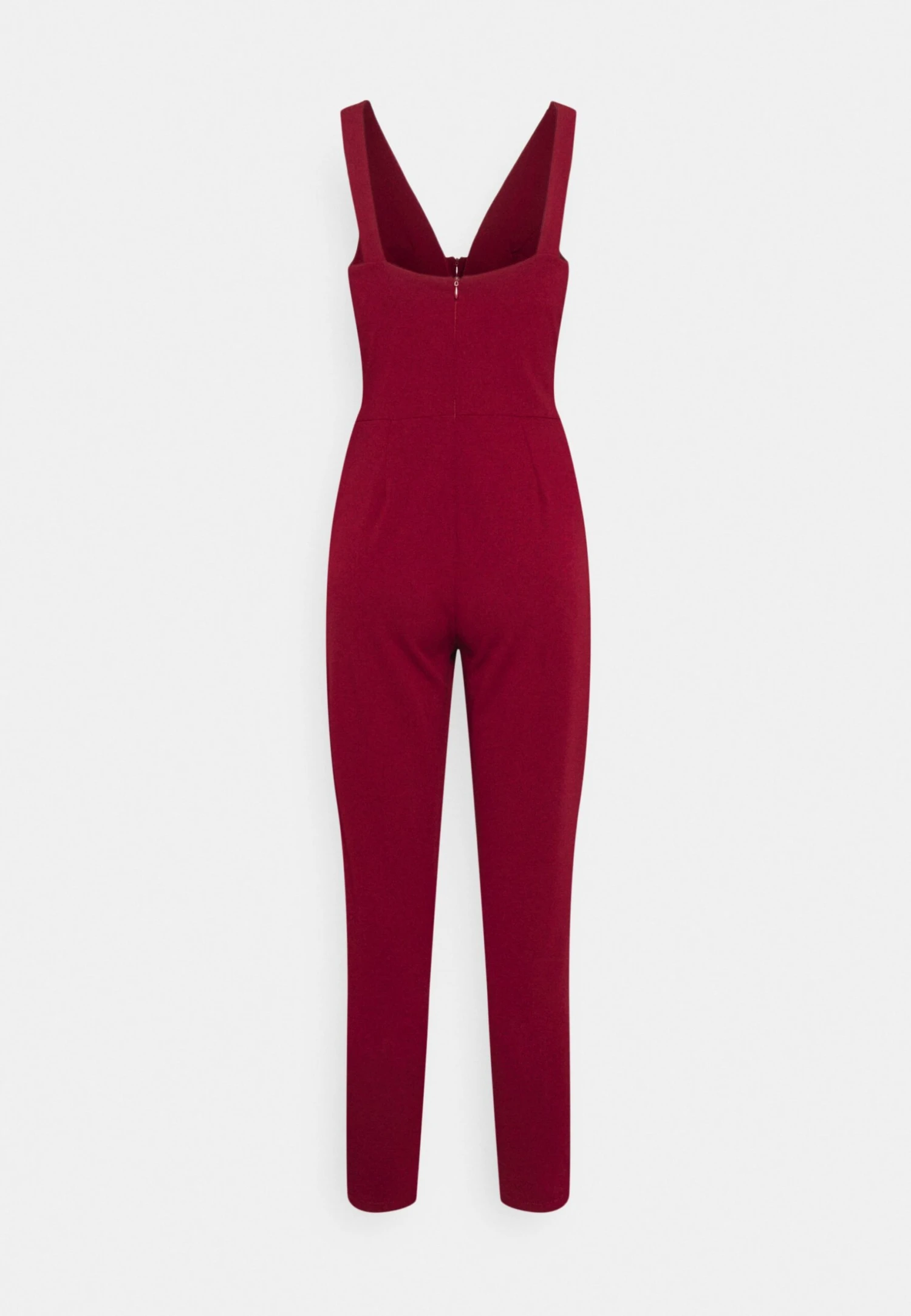Buckle Plunge - Jumpsuit - Wine 2 Buckle Plunge - Jumpsuit - Wine - Image 2