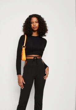 Wal G X Joey Back Detail - Long Sleeved Top - Black -Wal G 18b2295c1d184075b8dd2831f60c6147