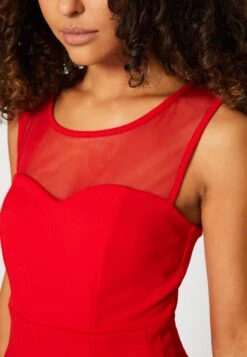 Wal G Tina Skater - Jersey Dress - Red -Wal G 1aaca0efdbc64f8b8a203ba13ae166fa