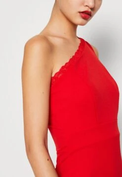 Wal G Wendy One Shoulder Maxi Dress - Jersey Dress - Red -Wal G 1bb97fe232ca4bdf9c2112e7810e6e6b
