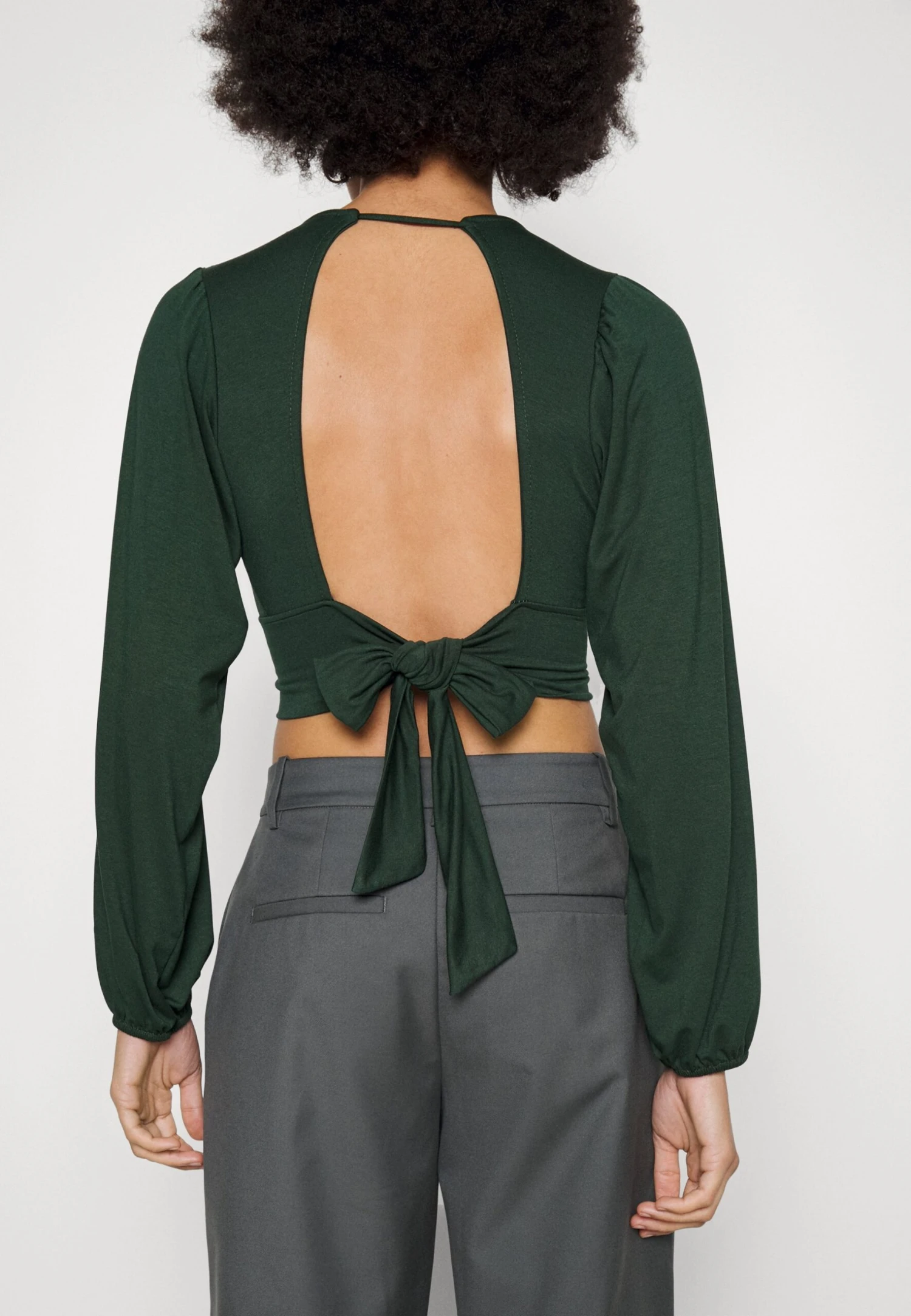 Wal G Crissy Backless - Long Sleeved Top - Forest Green 5 Wal G Crissy Backless - Long Sleeved Top - Forest Green - Image 5