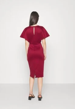 Wedding Petite Betty Wrap Midi Dress - Shift Dress - Wine -Wal G 2293500d788c4a16875df28e1ea95883