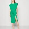 Wal G Cruise Collection Roxy Power Shoulder Midi - Cocktail Dress / Party Dress - Leaf Green