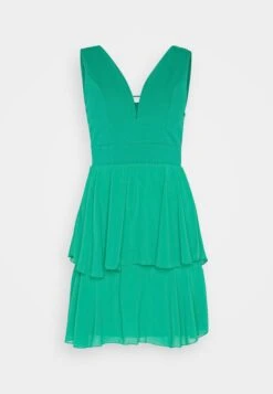Wal G Cruise Collection Abigail Ruffle Mini - Cocktail Dress / Party Dress - Leaf Green -Wal G 264e3005803e4d94991ec7d1d0eb1c7c