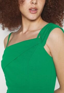 Wal G Revra One Shoulder Midi Dress - Cocktail Dress / Party Dress - Leaf Green -Wal G 26a29c6d04c840a0b710443e58bdda50