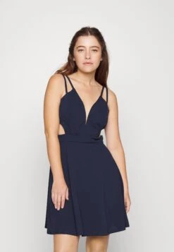 Milly Strap Skater - Cocktail Dress / Party Dress - Navy Blue