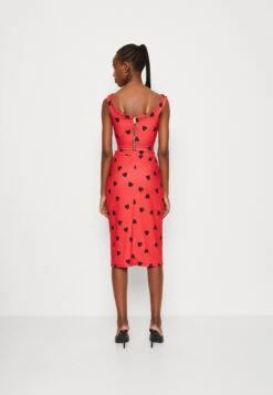 Wal G Valentines Heart Midi Skirt - Pencil Skirt - Red/Black -Wal G 2a3b0591798440568542d034d30d2f99