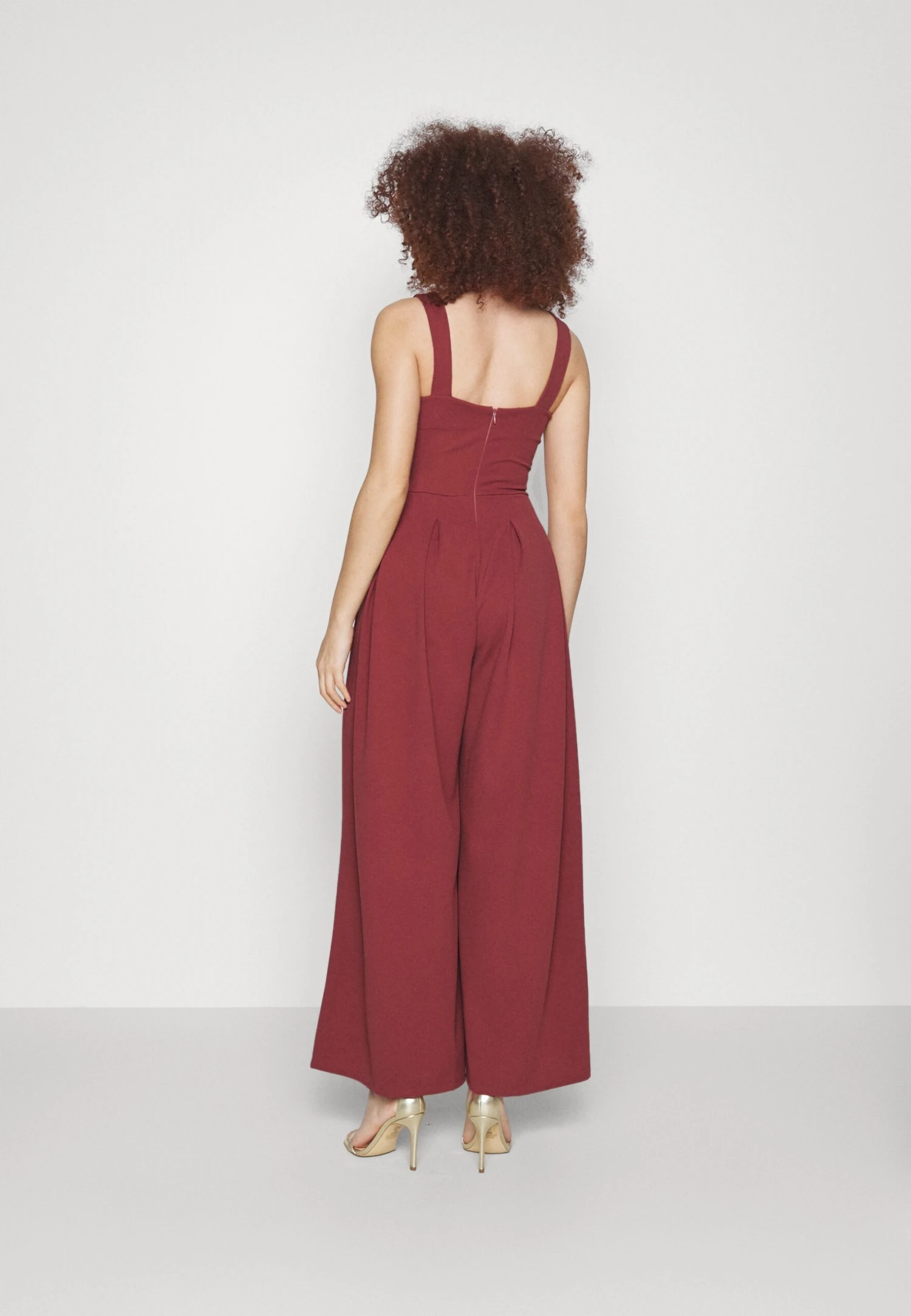 Wal G Alinali Pleated- Jumpsuit - Dark Mauve Pink 3 Wal G Alinali Pleated- Jumpsuit - Dark Mauve Pink - Image 3
