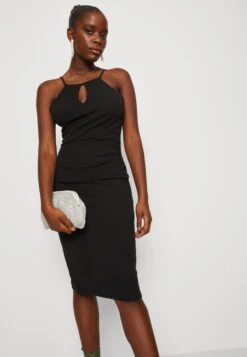Wal G Harriet Halter Midi Dress - Jersey Dress - Black -Wal G 2bd68db5e81f4df2b04a99859023a47c