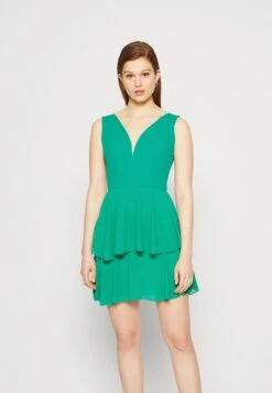 Wal G Cruise Collection Abigail Ruffle Mini - Cocktail Dress / Party Dress - Leaf Green