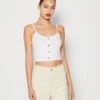 Wal G Christina Button Crop Top - Top