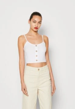 Wal G Christina Button Crop Top - Top