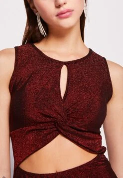 Wal G Exclusive Nye Glitter Disco - Jersey Dress - Wine -Wal G 3031928a76244a5786ea2571b37a32fc