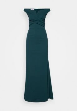 Wal G Kia Off The Shoulder Maxi Dress - Occasion Wear - Forest Green -Wal G 320d18d11cd240e6bf792893b715adbe