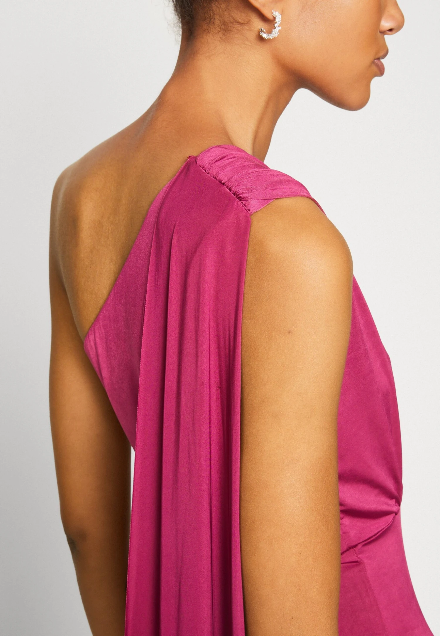 Wal G Cece Cape Sleeve- Jumpsuit - Magenta 6 Wal G Cece Cape Sleeve- Jumpsuit - Magenta - Image 6