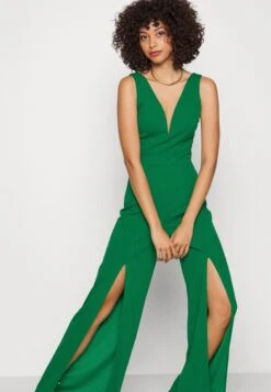 Wal G Steven Front Slit - Jumpsuit - Leaf Green -Wal G 37e3d461ea3d4e84aaad3c2e54eaa8ad