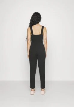 Contrast Plunge - Jumpsuit - Black -Wal G 39cce5aefb564c93809340630ad867c9