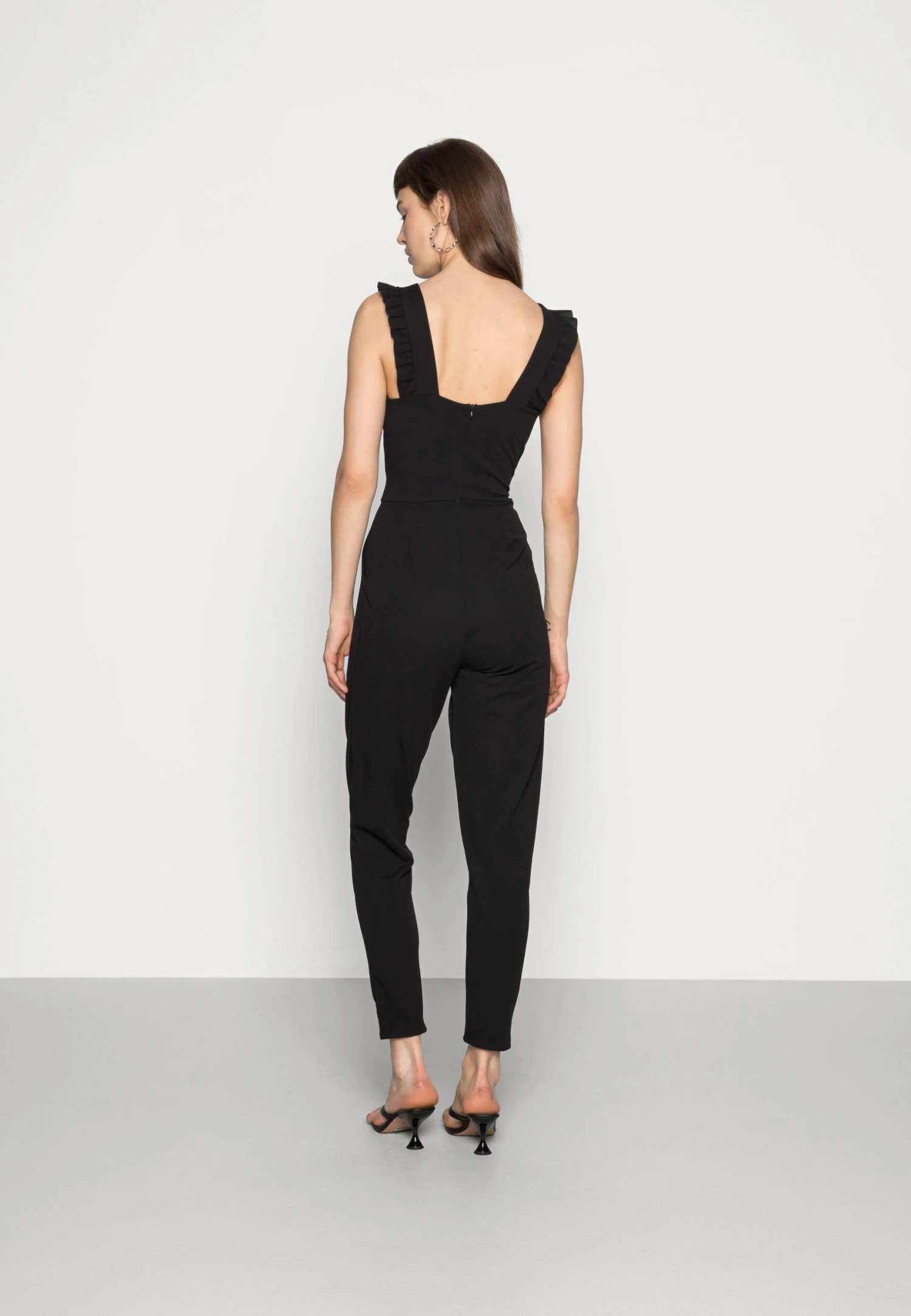 Wal G Rayna Ruffled- Jumpsuit - Black 3 Wal G Rayna Ruffled- Jumpsuit - Black - Image 3