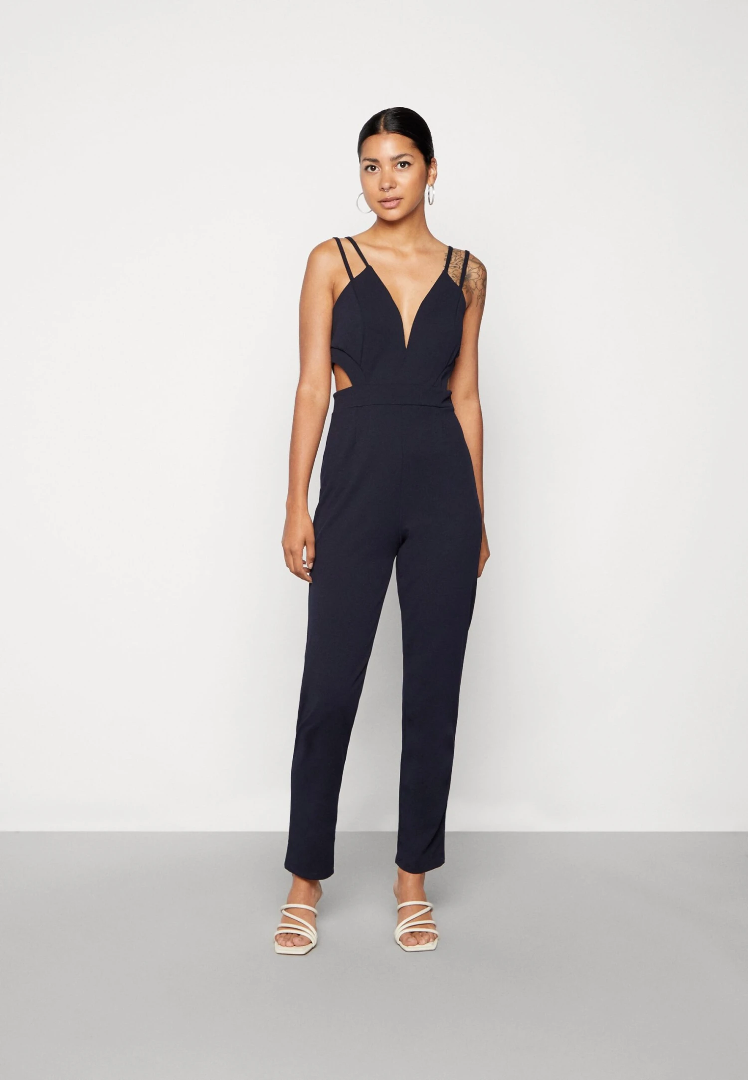 Wal G Nikita Cut Out - Jumpsuit - Navy Blue 1 Wal G Nikita Cut Out - Jumpsuit - Navy Blue