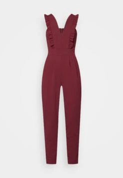Wal G Rayna Ruffled- Jumpsuit - Berry Wine 10 Wal G Rayna Ruffled- Jumpsuit - Berry Wine -Wal G 40bd88d462314252b4e78353e0d69f10