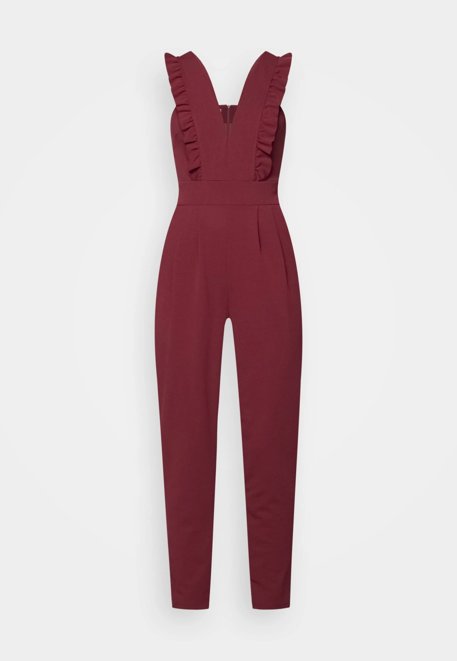 Wal G Rayna Ruffled- Jumpsuit - Berry Wine 5 Wal G Rayna Ruffled- Jumpsuit - Berry Wine - Image 5