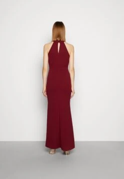 Wal G Sara Halter Neck Maxi Dress - Occasion Wear - Berry Wine -Wal G 4130c50470584a8ab0f3a21c58cf650b