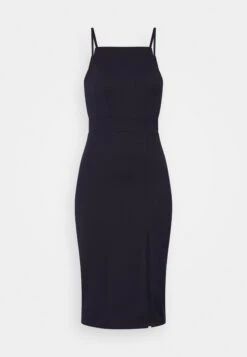 Wal G Strappy Square Neck Midi Dress - Shift Dress - Navy Blue -Wal G 457b79553a784cde92d72cf7f0169251