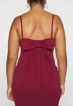 Ray Bow Midi - Shift Dress - Wine -Wal G 45d87a05ca15446d80ddd07e177ad307