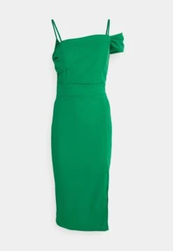 Wal G Revra One Shoulder Midi Dress - Cocktail Dress / Party Dress - Leaf Green -Wal G 4723a4d61d4f4c5cbab1880ea80c5ac8