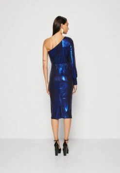 Wal G Hali One Sleeve Midi - Cocktail Dress / Party Dress - Electric Blue -Wal G 4844d2c062374a778808f175135371a2