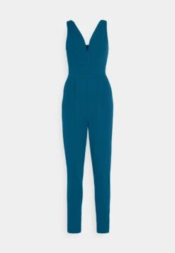 Wal G V Neck - Jumpsuit - Dark Teal Blue -Wal G 48b92532c2ab479c9ef572ce85549f27