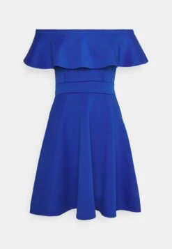 Wal G Minny Ruffle Skater - Cocktail Dress / Party Dress - Electric Blue -Wal G 4936ceccda294b718d537a931d116abe