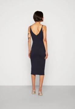 Wal G Strappy Square Neck Midi Dress - Shift Dress - Navy Blue -Wal G 4b1c171e5e4145969f6afa0816aaeefa
