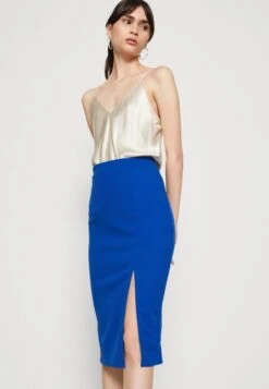 Wal G Valentines Heart Midi Skirt - Pencil Skirt - Electric Blue -Wal G 4e6bfb1d2a304e839ec852ff237c2137