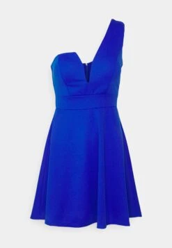 Annie Shoulder Skater Dress - Cocktail Dress / Party Dress - Electric Blue -Wal G 4ec94c4b8f5f49efb4ad3a01b0504c08