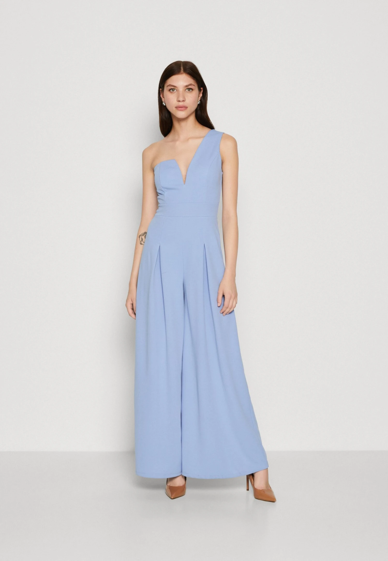 Wal G Gigi Wide Leg Pleat - Jumpsuit - Powder Blue 1 Wal G Gigi Wide Leg Pleat - Jumpsuit - Powder Blue