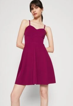 Wal G Asha Skater - Cocktail Dress / Party Dress - Plum -Wal G 5a869fbdc93d44fe94d608b74ce76f1d