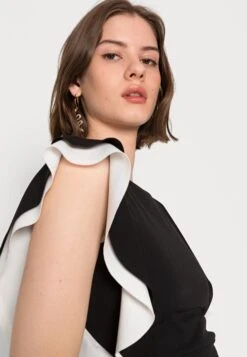 Wal G Kelly Ruffle Sleeve Midi Dress - Cocktail Dress / Party Dress - Black/White 9 Wal G Kelly Ruffle Sleeve Midi Dress - Cocktail Dress / Party Dress - Black/White -Wal G 5b4ea8f856714e00802b7e1ecf0d4e1f