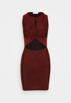 Wal G Exclusive Nye Glitter Disco - Jersey Dress - Wine -Wal G 631469ca281841a195c1065ae5561834